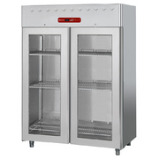 Photo 1 matériel référence AD2NH2G-R2: Armoire frigorifique 1400 litres ventilée, 2 portes vitrées GN 2/1