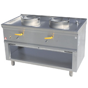 Photo 1 matériel référence ASIA1-C2L: Fourneau wok 2 brûleurs