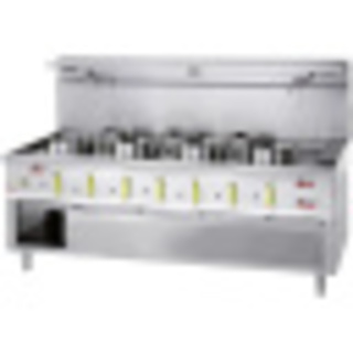 photo 3 fourneau wok 7 brûleurs avec rideau d'eau