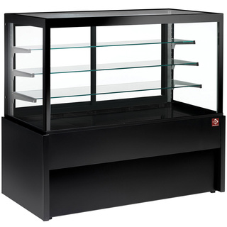 photo 1 comptoir vitrine panoramique, neutre, 4 niveaux, sans réserve - noir