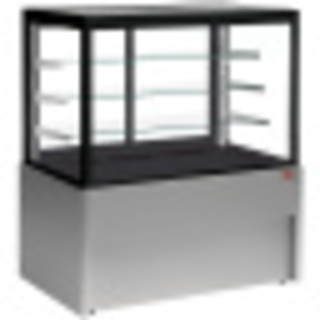 photo 3 comptoir vitrine panoramique, neutre, 4 niveaux, sans réserve - gris