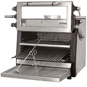 Photo 1 matériel référence CBQ-060RX: Four-bbq à charbon, gn 1/1 60 kg/h porte relevable/inox