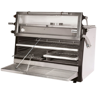 photo 1 four-bbq à charbon, gn 2/1 gn1/1 150 kg/h porte relevable /inox