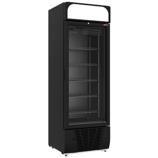 photo 3 vitrine ventilée négative vitrée 496  litres - 6 niveaux avec caisson lumineux - noire