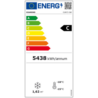 photo 4 vitrine ventilée négative vitrée 646 litres - 6 niveaux avec caisson lumineux - blanche