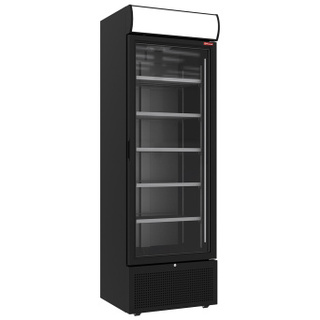 photo 3 vitrine ventilée positive 494 litres noire avec caisson lumineux