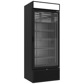 photo 1 vitrine ventilée positive 715 litres noire avec caisson lumineux