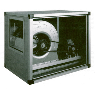 photo 1 ventilateur centrifuge avec caisson isolé, transmission à courroie,2 vitesses, 5000 m3/h
