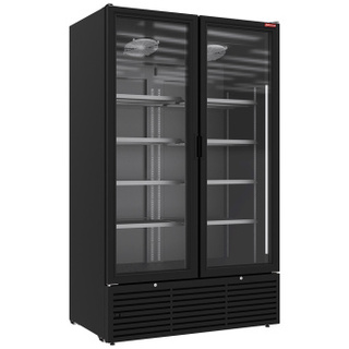 photo 3 vitrine ventilée positive 1142 litres, 2 portes battantes - noire