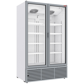 photo 1 vitrine ventilée positive 1142 litres, 2 portes battantes - blanche