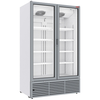 photo 2 vitrine ventilée positive 1142 litres, 2 portes battantes - blanche