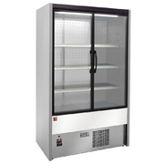 Photo 1 matériel référence DS18A7-P9B: Meuble mural réfrigéré, portes battantes - GRIS / BLANC