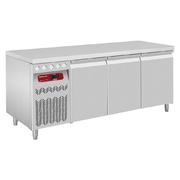 Photo 1 matériel référence DT178P9GX: Table frigorifique ventilée, 3 portes GN 1/1, 405 Lit. groupe a gauche
