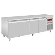 Photo 1 matériel référence DT224P9: Table frigorifique ventilée, 4 portes GN 1/1, 550 Lit.