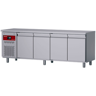 photo 1 table frigorifique ventilée, 4 portes gn 1/1, 550 lit. groupe a gauche