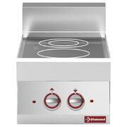 Photo 1 matériel référence E652VC4T-N: Cuisinière électrique vitrocéramique 2 foyers -Top-