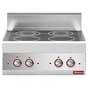 Photo 1 matériel référence E654VC7T-N: Cuisinière électrique vitrocéramique 4 foyers -Top-