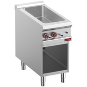 Photo 1 matériel référence E9BMA4-N: Bain-marie électrique 4x GN 1/3-150 mm, armoire ouverte