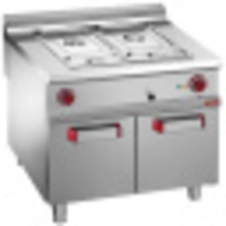 photo 3 bain-marie électrique 8x gn 1/3-150 mm, armoire ouverte