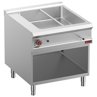 photo 1 bain-marie électrique 8x gn 1/3-150 mm, armoire ouverte