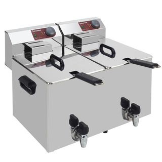 photo 1 friteuse de table électrique 2x 8 litres   robinet de vidange
