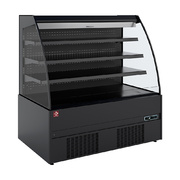 Photo 1 matériel référence ERM20-P5: Meuble semi-mural réfrigéré, libre-service, ouvert, avec rideau - FULL BLACK