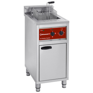 photo 3 friteuse électrique avec système de filtration, 1 cuve 16 lit., sur meuble