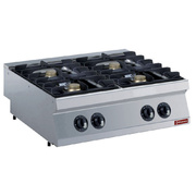 Photo 1 matériel référence G174F8T-N: Cuisinière gaz 4 feux, 4x 5,5 kw -top-