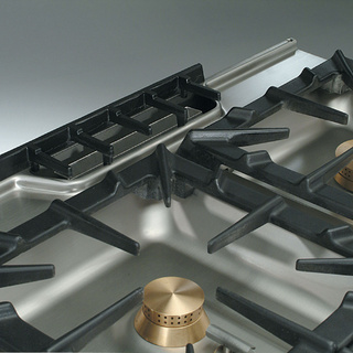 photo 4 cuisinière 6 feux gaz, bruleurs 6x 5,5 kw -top -