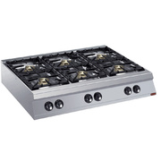 Photo 1 matériel référence G226B12T-N: Cuisinière 6 feux vifs gaz -top-