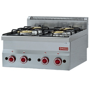 Photo 1 matériel référence G604F6T: Cuisinière 4 feux gaz -top-