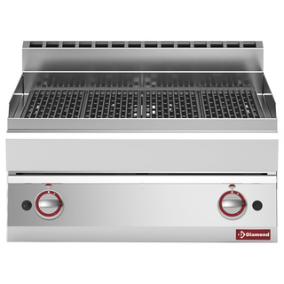 photo 1 grill-vapeur gaz, avec grille de cuisson en fonte -top-