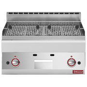 Photo 1 matériel référence G65GPL7T-N: Grill pierre de lave gaz, grille de cuisson en fonte -Top-