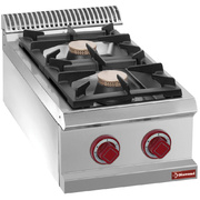 Photo 1 matériel référence G72B4T: Cuisinière gaz 2 feux vifs -top-