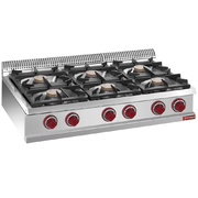 Photo 1 matériel référence G76B11T: Cuisinière gaz 6 feux vifs -top-