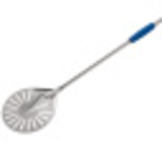 photo 3 petite pelle ronde en inox ø 200 mm perforée