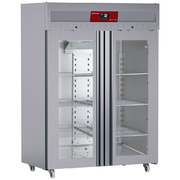 Photo 1 matériel référence ID140R9H-G: Armoire frigorifique ventilée 1400 Lit. 2 portes vitrées (GN 2/1),  sur roues