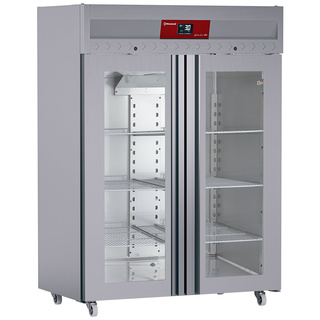 photo 1 armoire frigorifique ventilée 1400 lit. 2 portes vitrées (gn 2/1),  sur roues