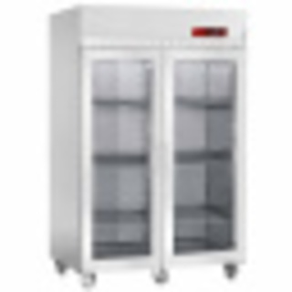 photo 3 armoire de congélation ventilée 1400 lit. 2 portes vitrées gn 2/1,  sur roues