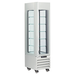 photo 1 vitrine full vitrée 260 lt., 5 niveaux en verre, ventilée -ice cream  pastry - blanc