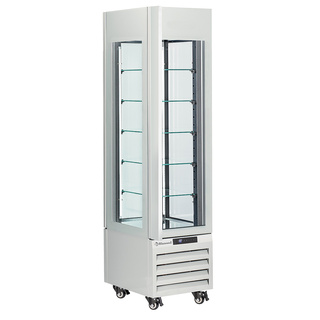 photo 1 vitrine full vitrée 260 lt., 5 niveaux en verre, ventilée - pastry - blanc