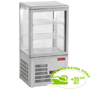 Mini vitrine réfrigérée positive ventilée 58 L 4 faces vitrées CVR58LB