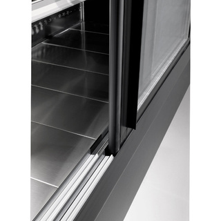 photo 4 murale réfrigéré, ventilé, avec portes coulissantes en verres - noir