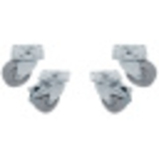 photo 3 kit 4 roues ø100 pivotantes armoires, 2 avec freins