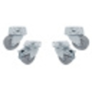 photo 3 kit 4 roues inox pour tables, pivotantes, 2x avec freins