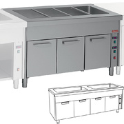 Photo 1 matériel référence S80BC232: Elément bain-marie sur armoire chauffante 2x 3 GN 1/1