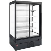 Photo 1 matériel référence SCM20-B4: Meuble mural réfrigéré, joues vitrée, libre-service, portes battantes - BLACK/WHITE