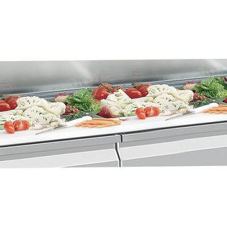 photo 3 table frigorifique ventilée, 2 portes gn 1/1, 260 lit. avec saladette réfrigérée gn