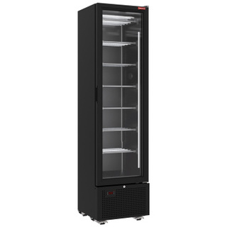photo 3 vitrine ventilée négative vitrée 221 litres - 7 niveaux fixes - noire