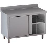 Photo 1 matériel référence TA107D-SA6: Table armoire neutre, portes coulissantes, avec dosseret arrière